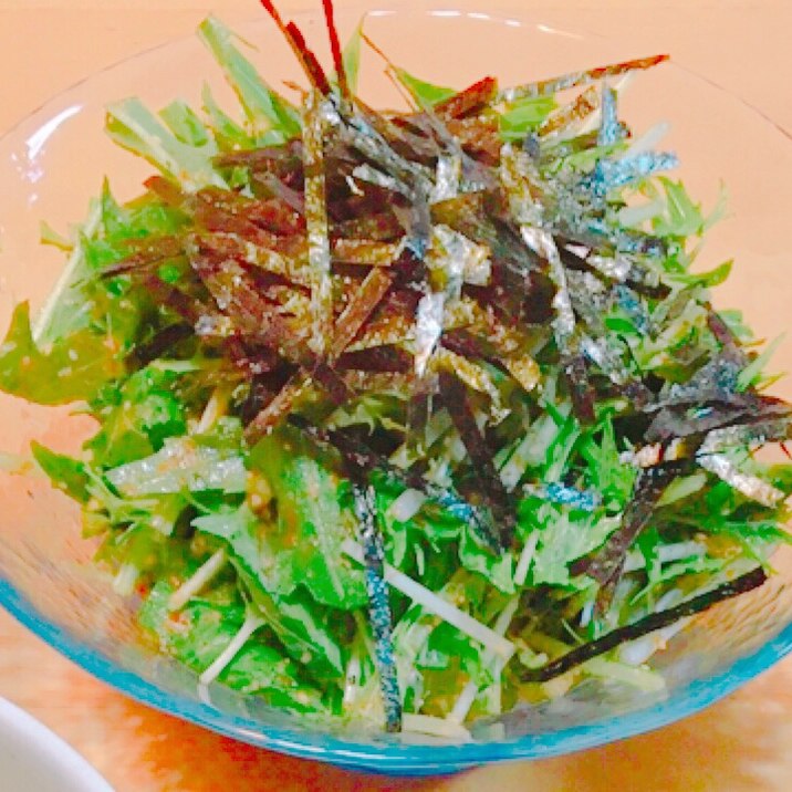 水菜と豆腐のサラダ✰